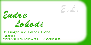 endre lokodi business card